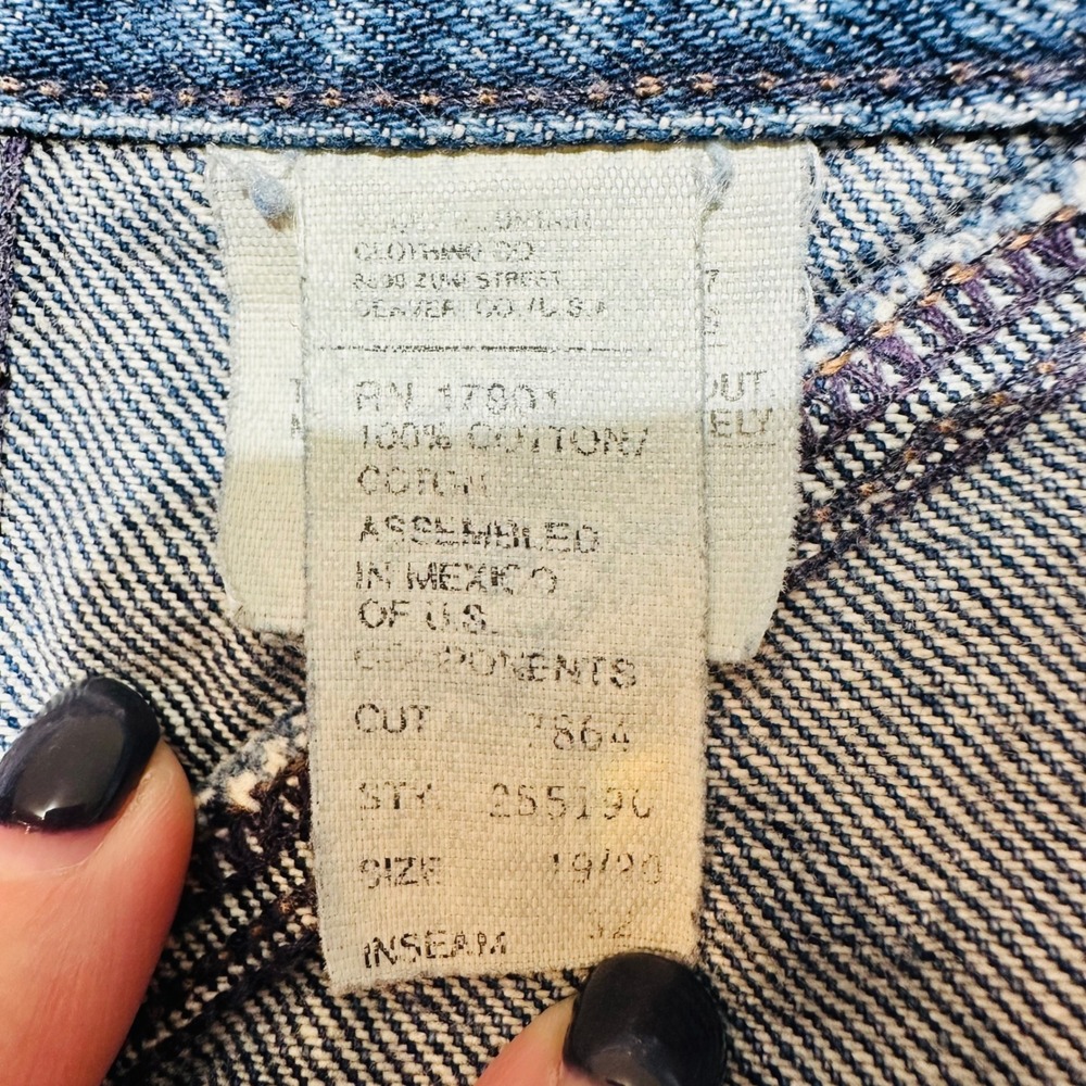 Vintage Rocky Mountain Western Jeans Womens 19/20 Blue High Waist Tapered V-Back - Picture 6 of 16